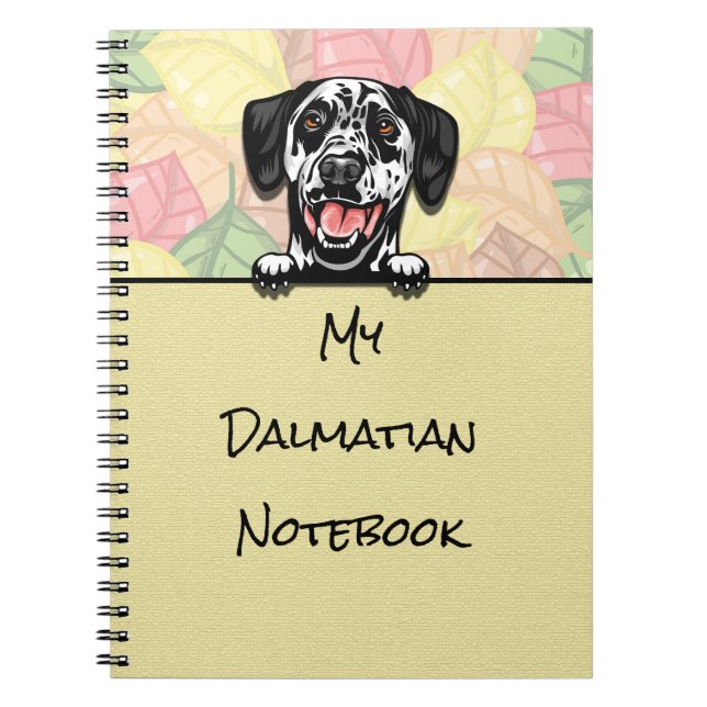 Peeking Cute Dalmatian notebook (Front)
