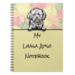 Peeking Cute Lhasa Apso notebook
