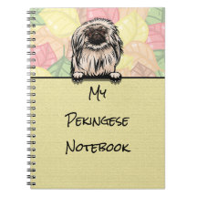 Peeking Cute Pekingese notebook