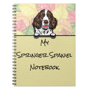 Peeking Cute Springer Spaniel notebook