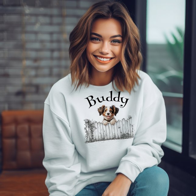 Peeking Dog Customisable Sweatshirt (Creator Uploaded)