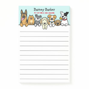 Peeking Dogs Personalized Pet Sitter Cute  Post-it Notes