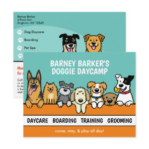 Peeking Dogs Pet Care Cute Business Promotional Postcard