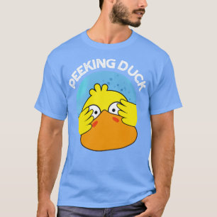 Peeking Duck Funny Animal Chinese Dish Pun T-Shirt