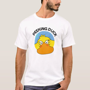 Peeking Duck Funny Animal Chinese Dish Pun T-Shirt