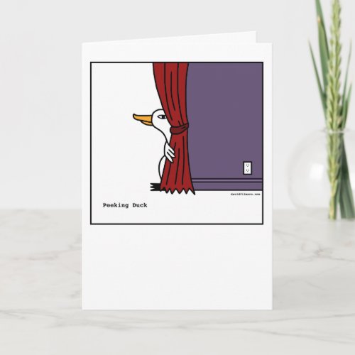 Peeking Duck _ Greeting Card