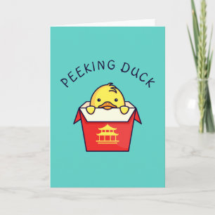 Peeking Duck Pun Card
