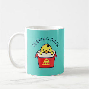 Peeking Duck Pun Coffee Mug