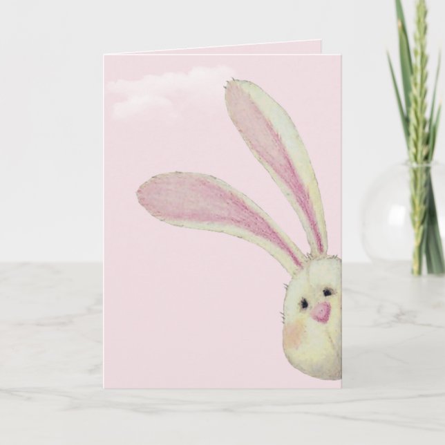 Peeking Easter Bunny Card (Front)
