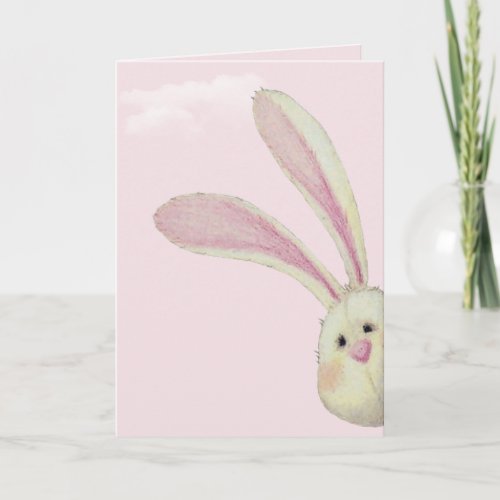 Peeking Easter Bunny Card