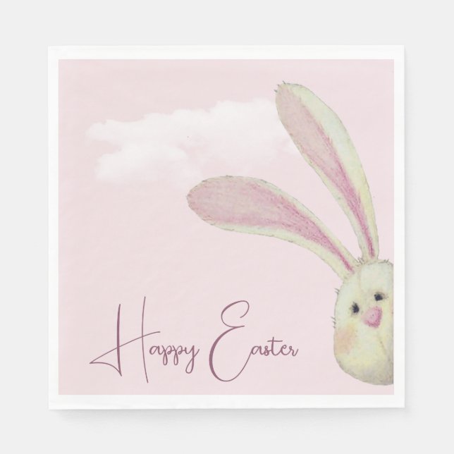 Peeking Easter Bunny Napkins (Front)