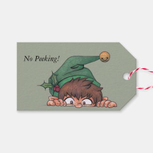 Peeking Elf Gift Tags