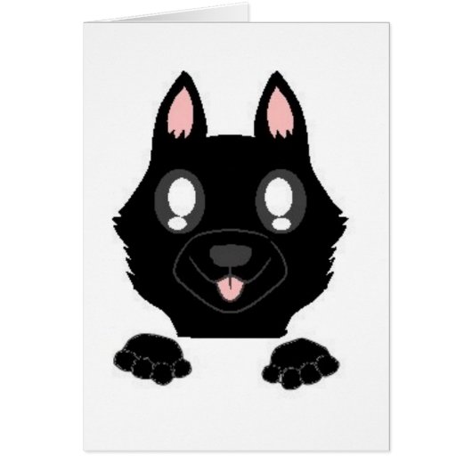 peeking german shepherd black cards (Front)