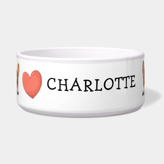 Peeking Gold Corgi Customize theme Bowl (Front)