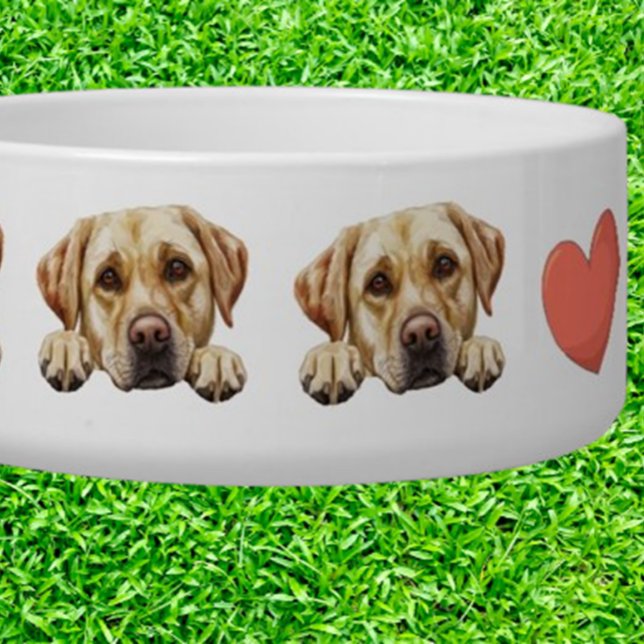Peeking Golden Labrador Customize theme Bowl (Creator Uploaded)