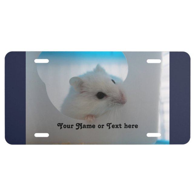 Peeking  Hamster License Plate (Front)