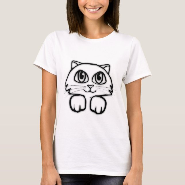 Peeking Kitten T-Shirt (Front)