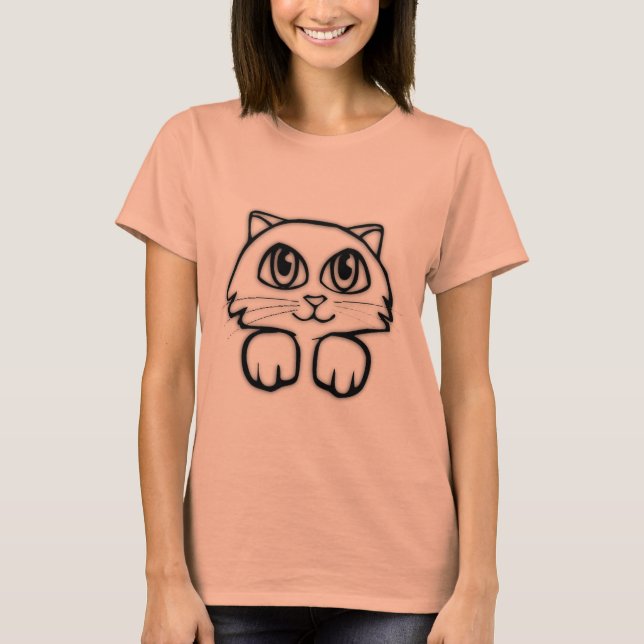 Peeking Kitten T-Shirt (Front)