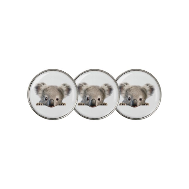 Peeking Koala Golf Ball Marker (3 Up)