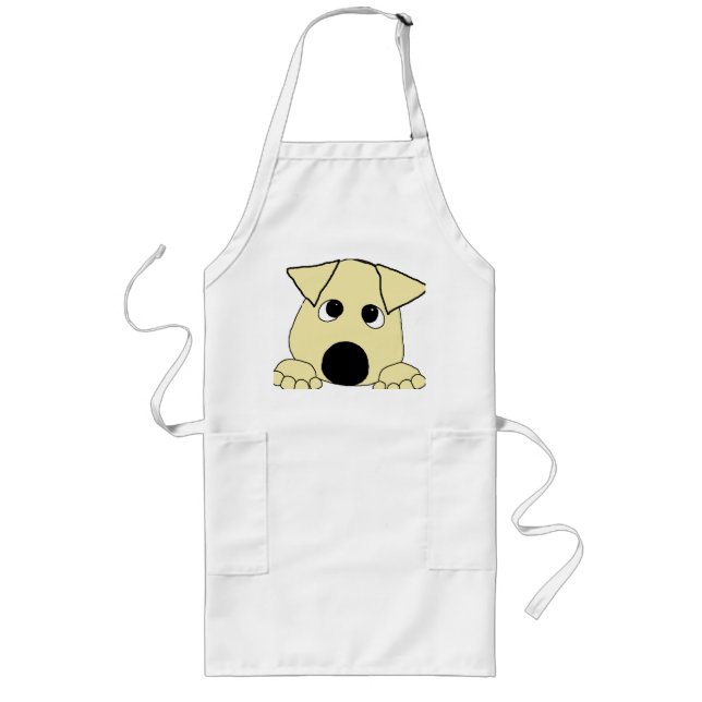 peeking lab yellow long apron (Front)