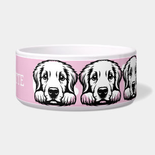 Peeking Labrador Customize Pink theme Bowl