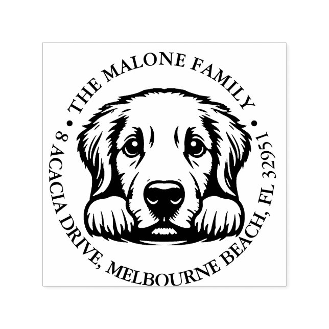 Peeking Labrador Puppy Personalized Theme  Self-inking Stamp (Design)