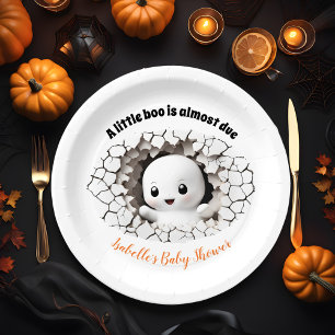 Peeking Little Boo Baby Shower Paper Plates