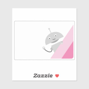 Peeking Mia - pink Sticker