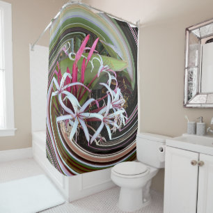 Peeking out....... shower curtain