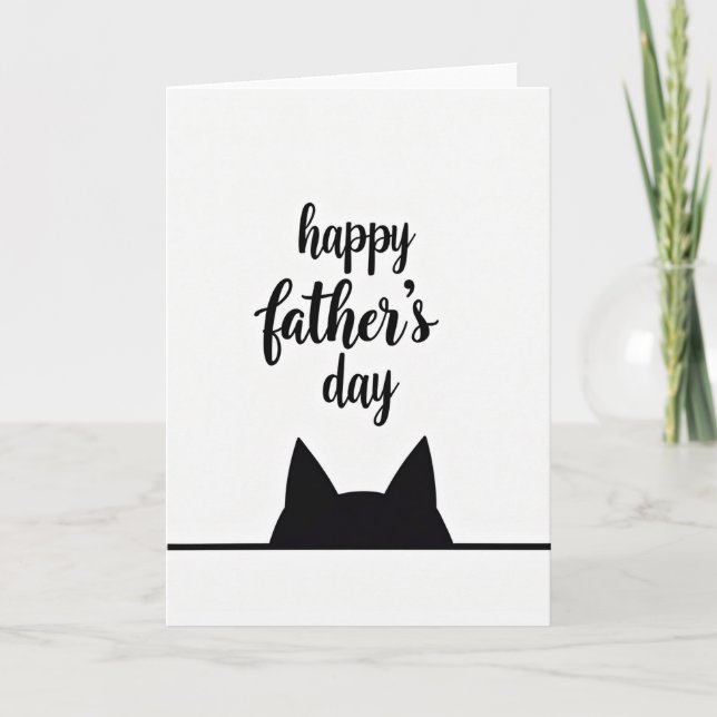 Peeking Pet Fathers Day Card (Front)