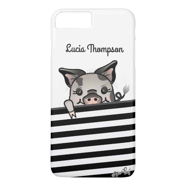 Peeking Piggy Case-Mate iPhone Case (Back)
