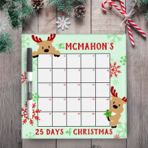 Peeking Reindeer 25 Days of Christmas Activity