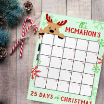 Peeking Reindeer 25 Days of Christmas Activity