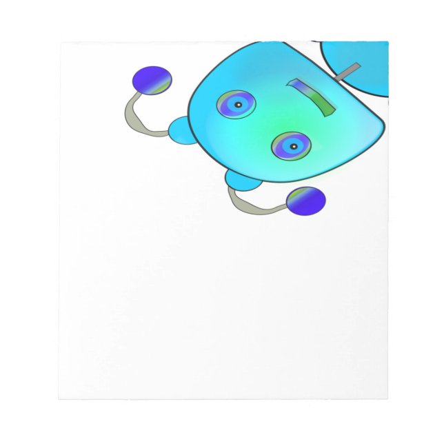 Peeking Robot Notepad (Front)