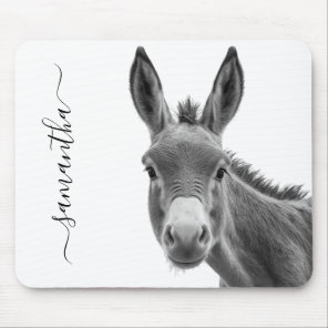 Peeking Sneaky Donkey Cute Personalized   Mouse Pad