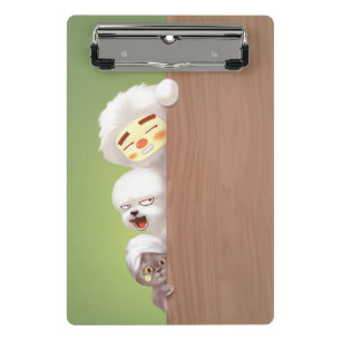 Peeking Trio: Funny Animal Stack & Smile Pup Mini Clipboard