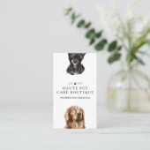 Peeking Watercolor Dogs Pet Care Grooming & Salon  Business Card (Standing Front)