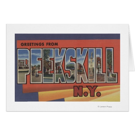 Peekskill, New York - Large Letter Scenes Cards (Front Horizontal)