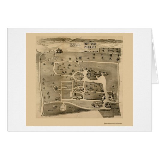 Peekskill On The Hudson, NY Panoramic Map - 1890 Cards (Front Horizontal)