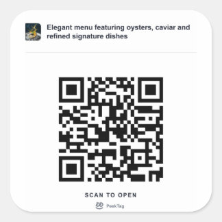 PeekTag QR Sticker Template