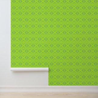 Peel and stick green diamond graphic pattern