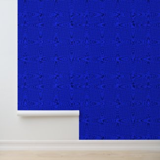 Peel and stick modern royal blue wave pattern