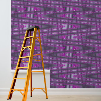 Peel and Stick Purple Pink zig-zag pattern Wallpaper