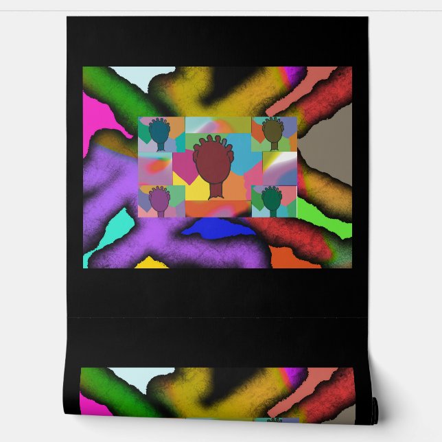 Peel and Stick Wallpaper 20 - Stained Glass Wallpaper (Unrolling)