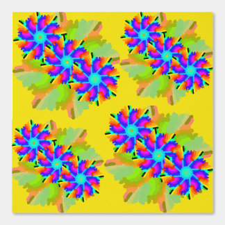 Peel and Stick Wallpaper 4 - Yellow and Flowers