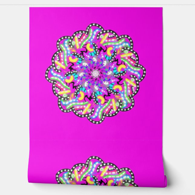 Peel and Stick Wallpaper 9 - Purple (Unrolling)