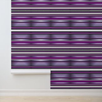 Peel and stick wallpaper black purple white stripe