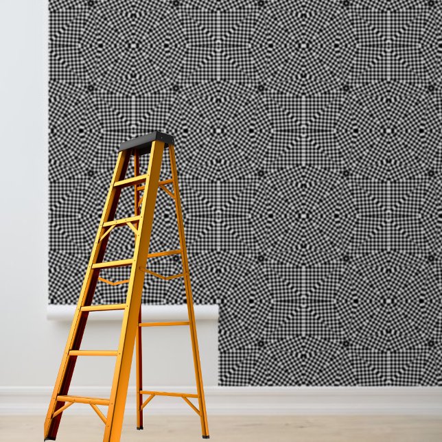 Peel and stick wallpaper Black white checks square (Peel and stick wallpaper Black white checks square Wallpaper)