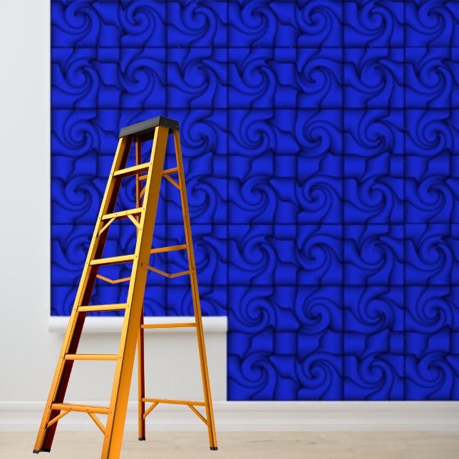 Peel and Stick Wallpaper Blue Graphic Pattern (Creator Uploaded)