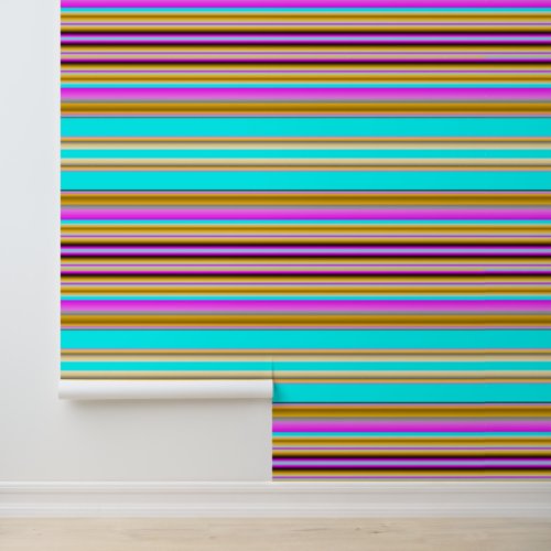 Peel and Stick Wallpaper Pink Blue Purple Stripe  Wallpaper